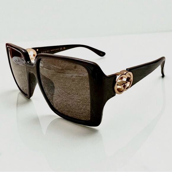Gucci Black and Gold Sunglasses Luxury Eyewear #5. - Picture 2 of 14